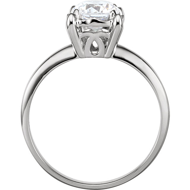 White Gold Illusion Set K/L Round Diamond Engagement Ring