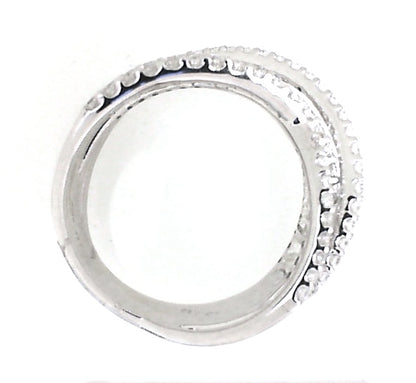 White Gold Multistrand Baguette Diamond Ring