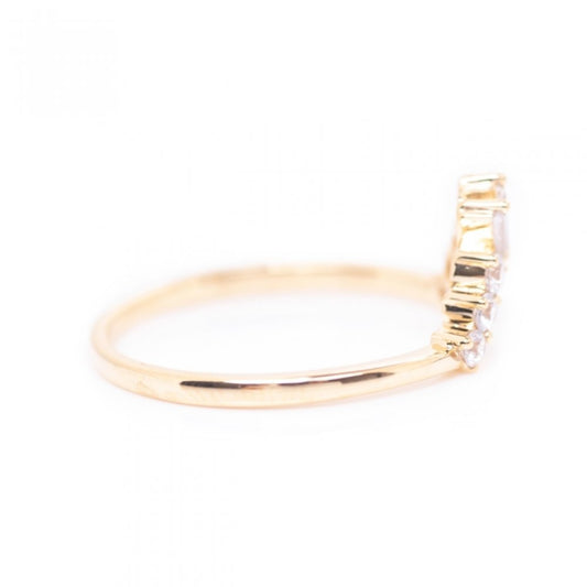 Yellow Gold Baguette Diamond Shadow Band