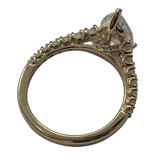 Yellow Gold Pear Lab Diamond Ring