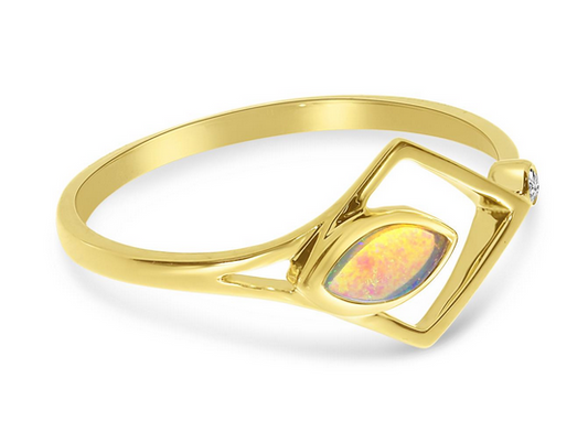 Marquise Opal Open Ring