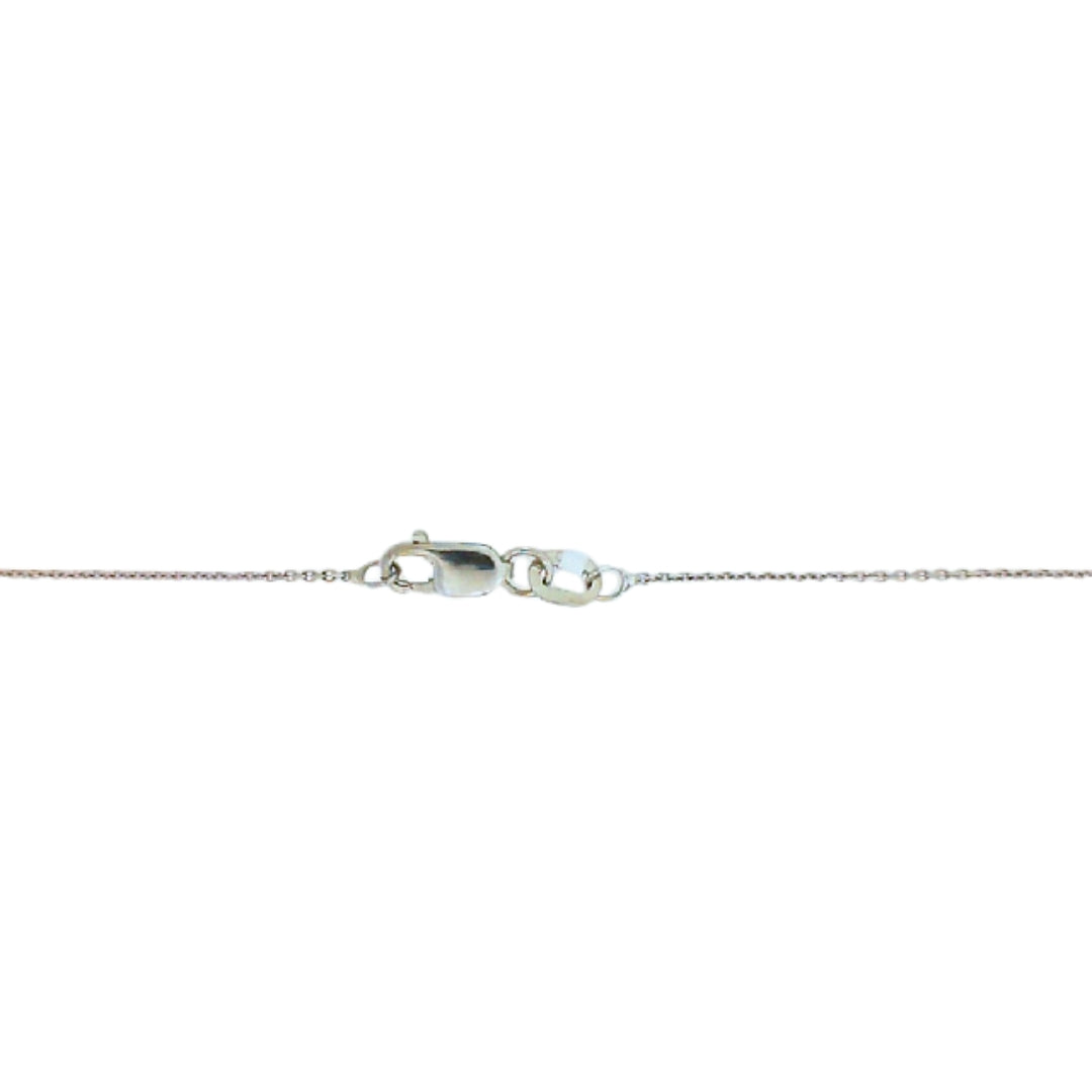White Gold Round Diamond Cable Necklace