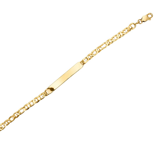 Vintage Polished Yellow Gold Id Anchor Bracelet