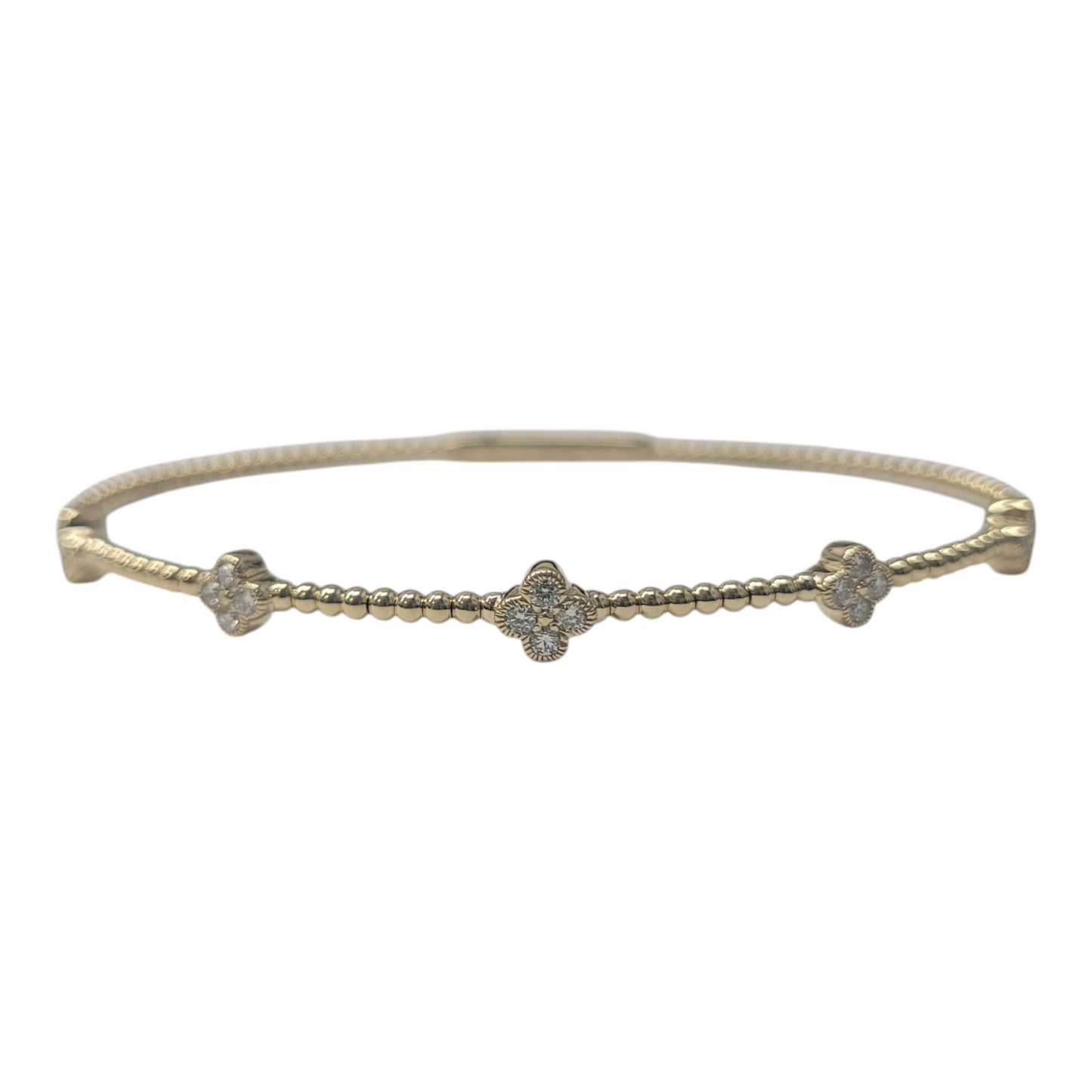 Yellow Gold Round Diamond Flexie Bracelet