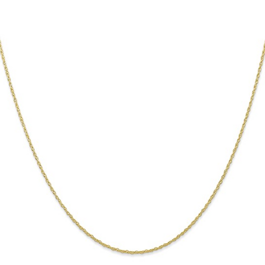 Yellow Gold Carded Cable Rope Necklace
