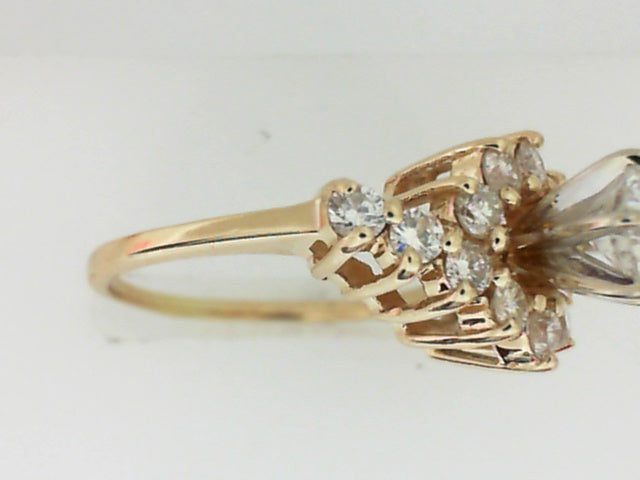 Vintage Yellow Gold Round Diamond Ring