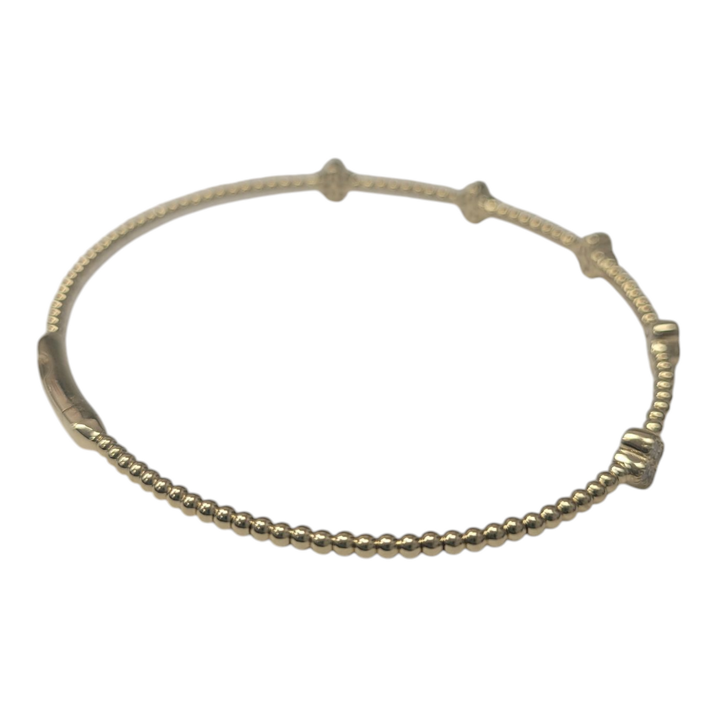 Yellow Gold Round Diamond Flexie Bracelet