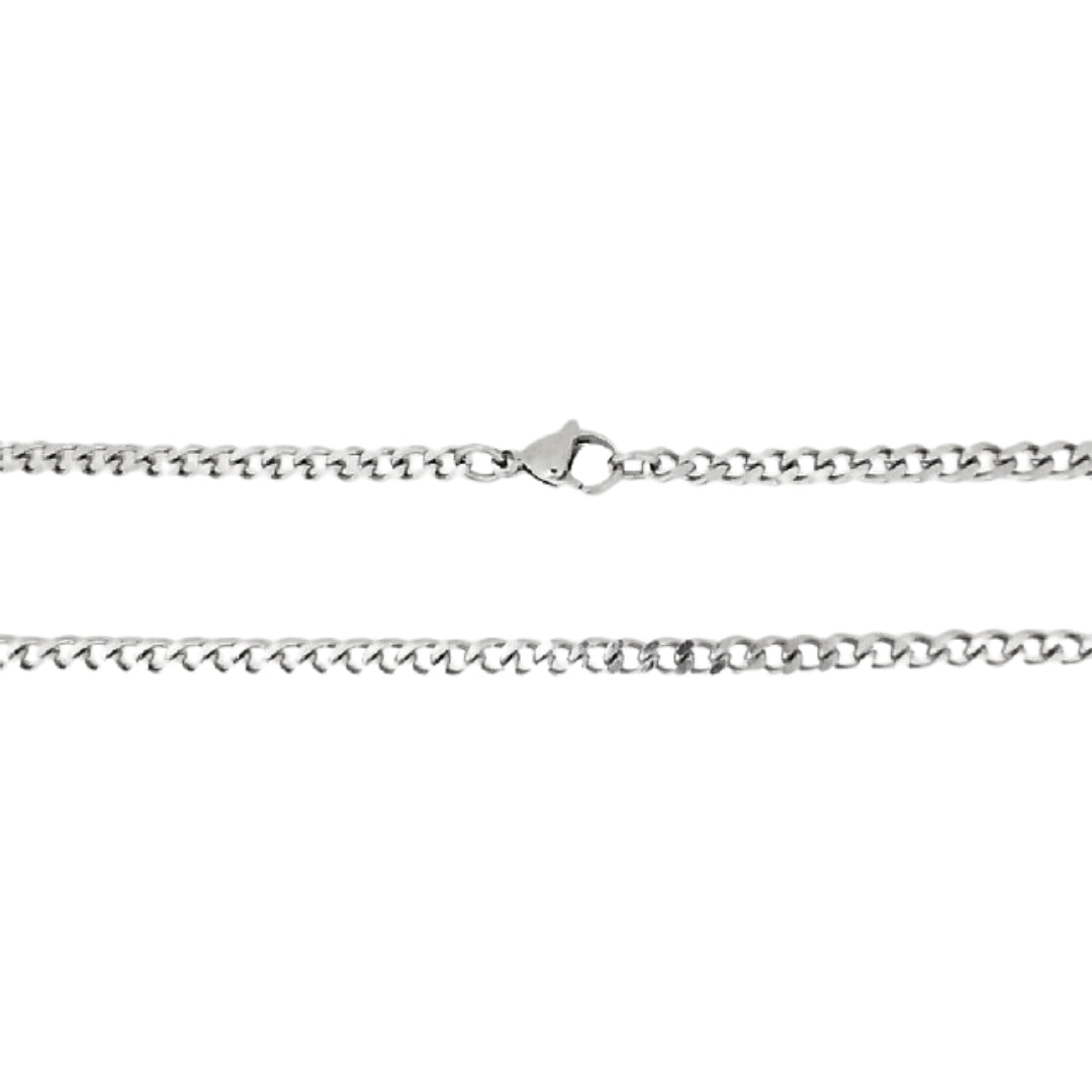 White Stainless Steel 24in Curb Chain