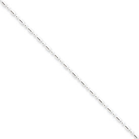 1.5MM Sterling Silver Fancy Beaded Necklace