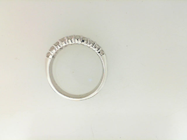 White Gold Round and Baguette Diamond Ring