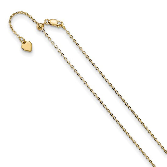 Yellow Sterling Silver Slide Cable Necklace