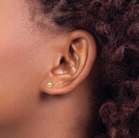 Yellow Gold Ball Studs