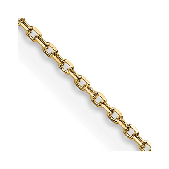 18In Yellow Gold Diamond Cut Cable Necklace