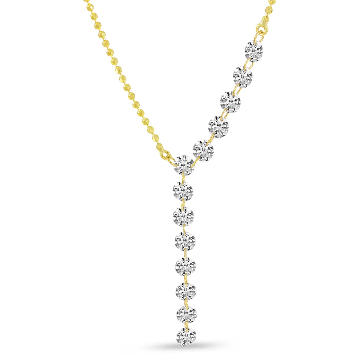 Yellow Gold Dashing Diamond Necklace