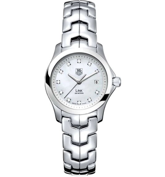 Tag Heuer Link Series Stainless Steel Watch with Mother of Pearl Dial