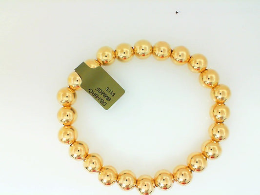 Yellow Gold Filled Bead Stretch Bracelet
