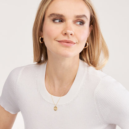 Yellow Gold Love Medallion Necklace