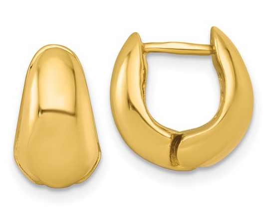 Gold-Toned Silver Tapered Hoops
