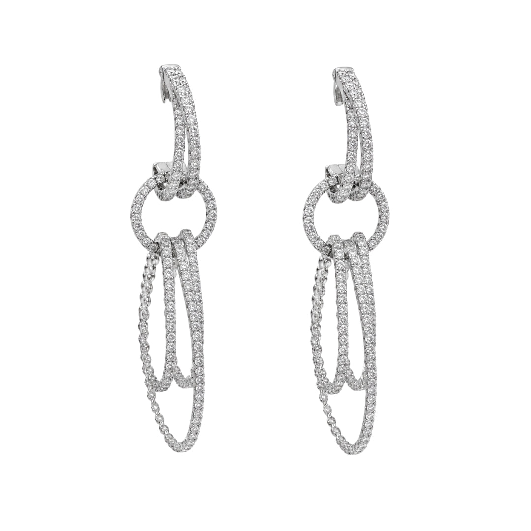 White Gold Diamond Drop Earrings