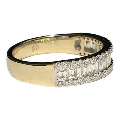 Yellow Gold Baguette Diamond Band