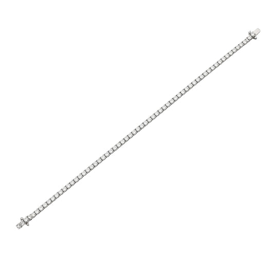 White Gold Round Lab Diamond Tennis Bracelet