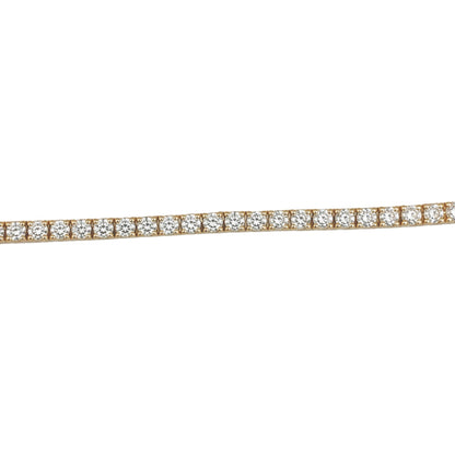 Yellow Gold Round Lab Diamond Tennis Bracelet