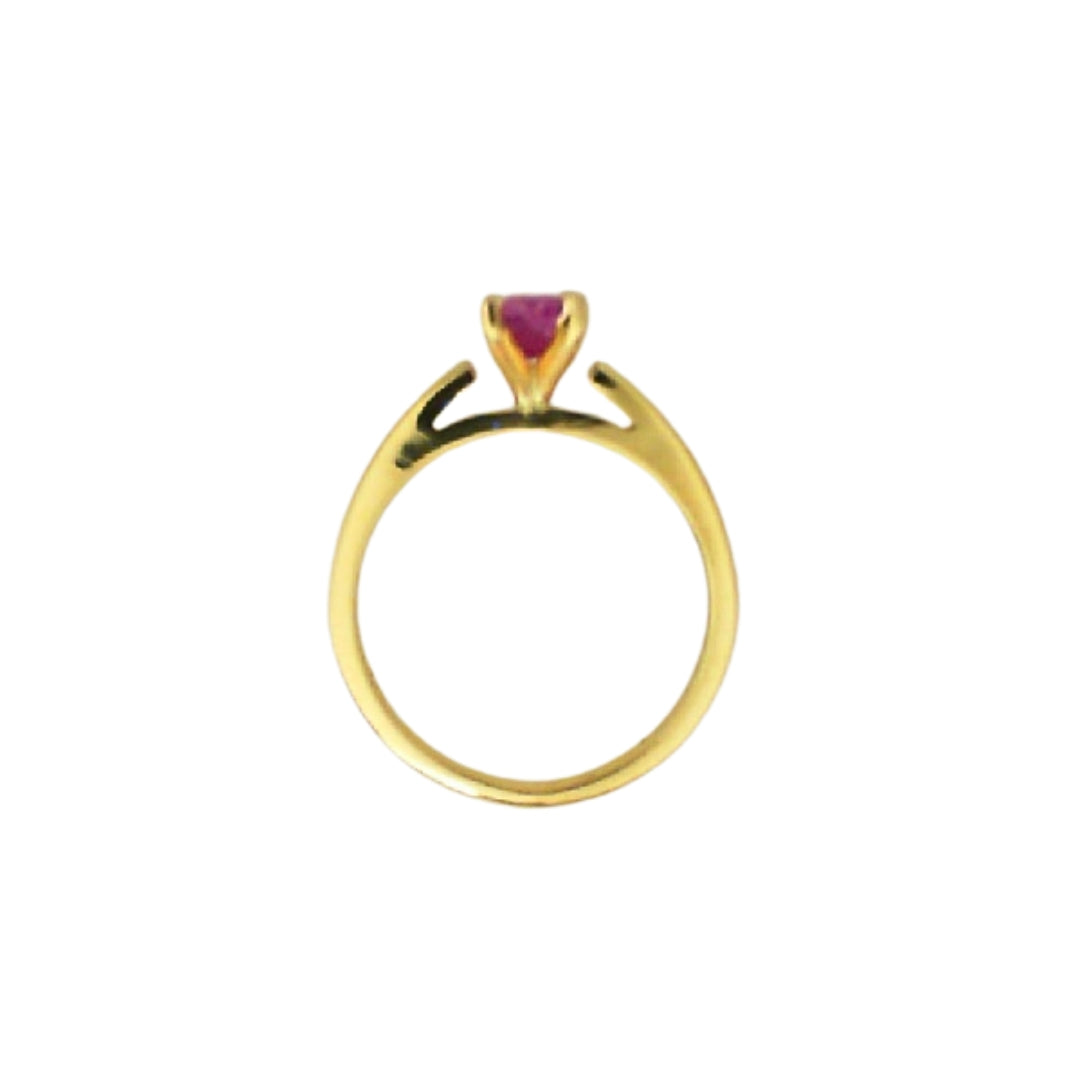 Emerald Cut Ruby Ring