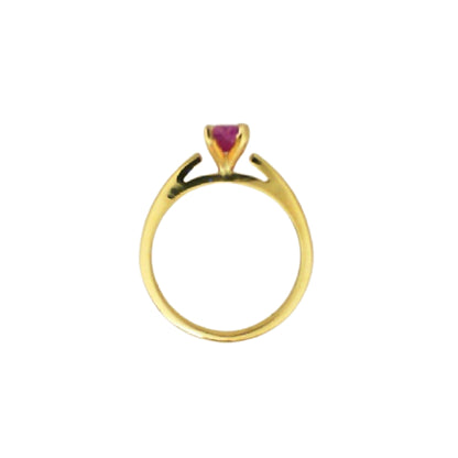 Emerald Cut Ruby Ring