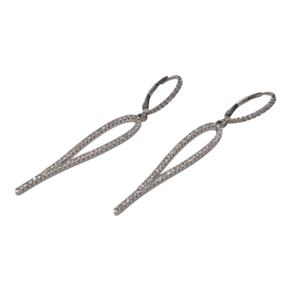 White Gold Diamond Teardrop Earrings