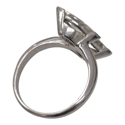 Platinum Toi et Moi Marquise Diamond Ring
