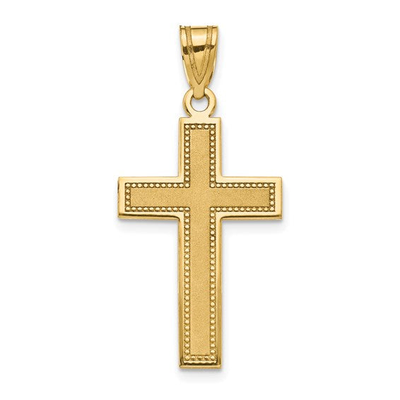 14 Karat Yellow Gold Cross Charm