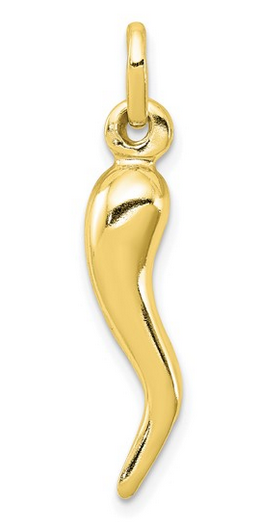 Gold-Plated Silver Italian Horn Pendant
