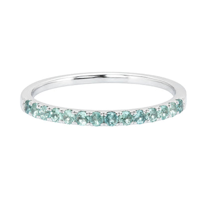 White Gold Round Alexandrite Stacking Band