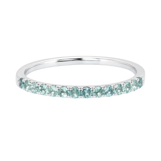 White Gold Round Alexandrite Stacking Band