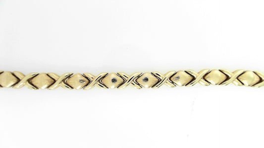 Vntage Yellow Gold Hugs and Kisses Bracelet