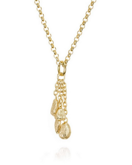 Yellow Sterling Silver Nuggets Pendant