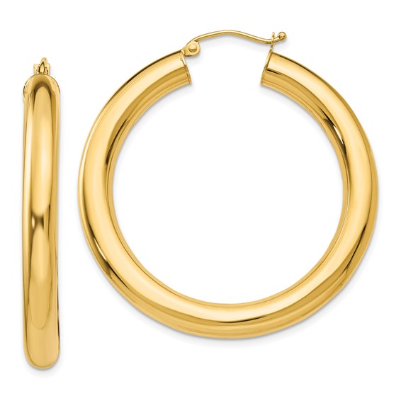 Yellow Gold 5mm Hoop Earrings