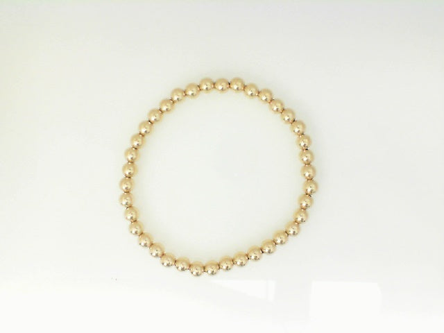 Yellow Gold Filled Pearl Stack Beaded Bracelet