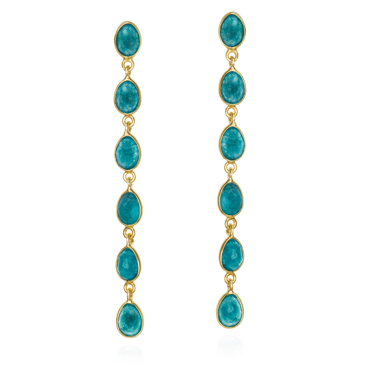 Gold-Plated Silver Apaptite Shade Earrings