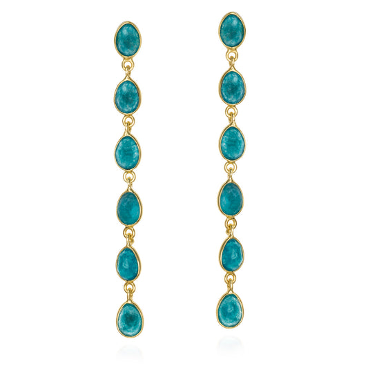 Gold-Plated Silver Apaptite Shade Earrings