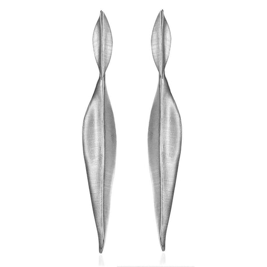 White Sterling Silver Forest Earrings