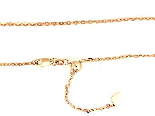 22In Adjustable Rose Gold Brill Necklace