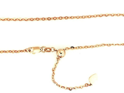 22In Adjustable Rose Gold Brill Necklace