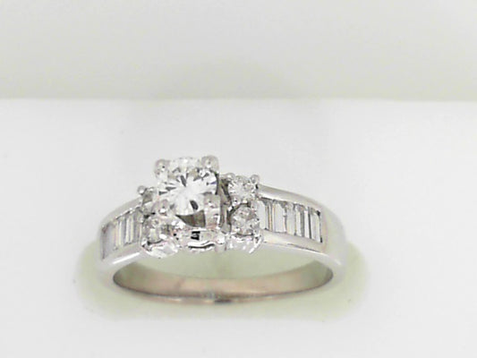 White Gold Contemporary Diamond Engagement Ring