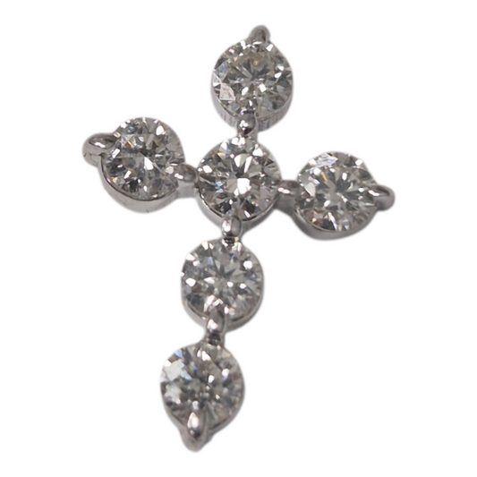 White Gold Diamond Cross Pendant