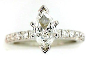 White Gold Dia Dori Semi Mount Diamond Engagement Ring