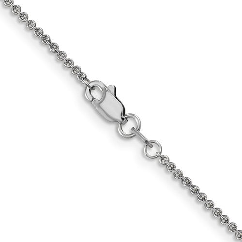 White Gold Cable Link Chain