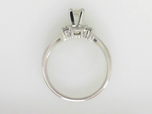 White Gold Contemporary Diamond Engagement Ring