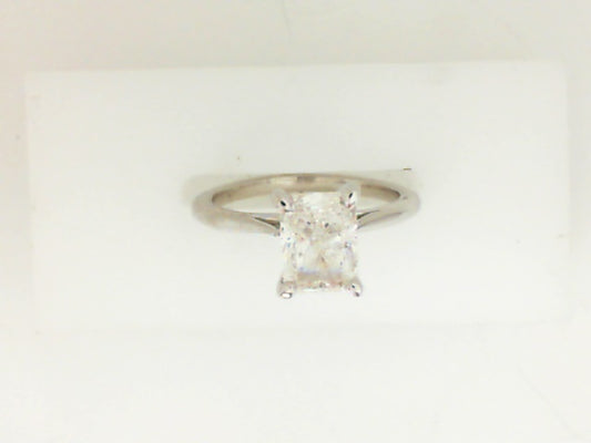 White Gold Lab Grown Radiant H Diamond Tiffany Engagement Ring