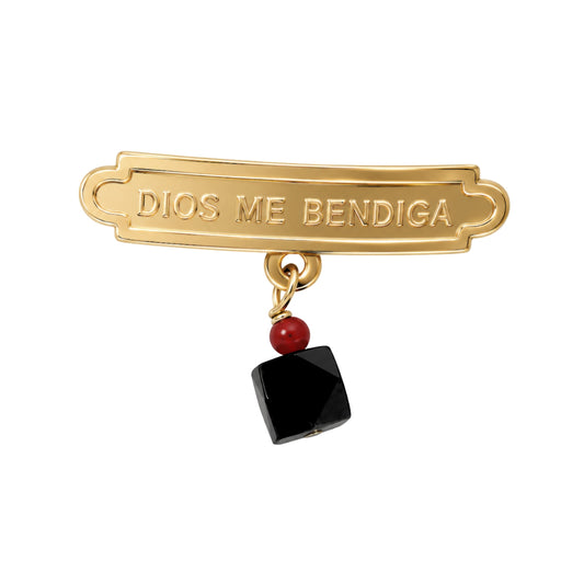 Yellow Gold Dios Me Bendiga Charm